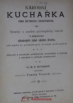 Národní kuchařka pro šetrnou hospodyni