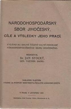 Národohospodářský sbor jihočeský, cíle a výsledky jeho prací