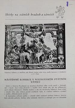 Nástěnné koberce v náchodském státním zámku