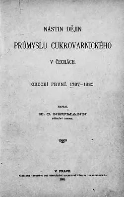 Nástin dějin průmyslu cukrovarnického v Čechách: Období první 1787-1830