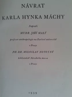 Návrat K.H.Máchy do Prahy