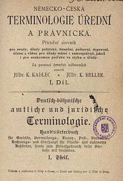 Německo-česká terminologie úřední a právnická 1. díl