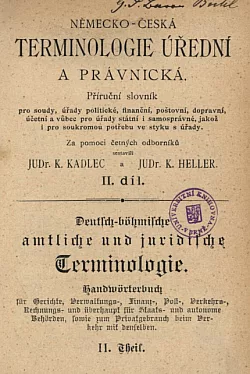Německo-česká terminologie úřední a právnická 2. díl