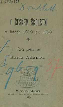 O českém školství v letech 1889 až 1890