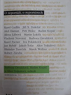 O reportáži, o reportérech
