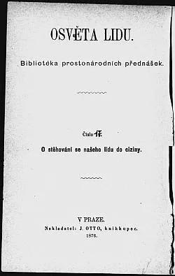 O stěhování se našeho lidu do ciziny
