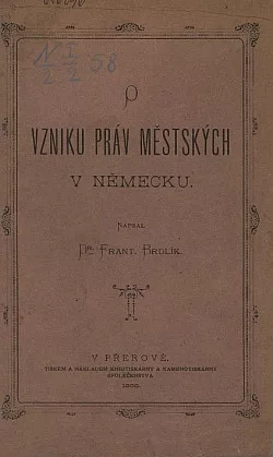 O vzniku práv městských v Německu