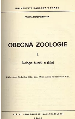 Obecná zoologie 1. biologie buněk a tkání
