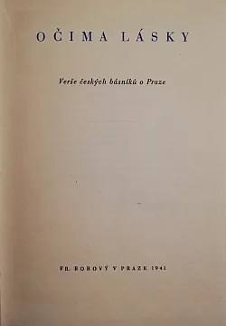 Očima lásky: verše českých básníků o Praze