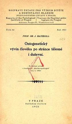 Ontogenetický vývin člověka po stránce tělesné i duševní