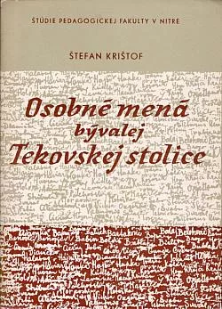 Osobné mená bývalej Tekovskej stolice
