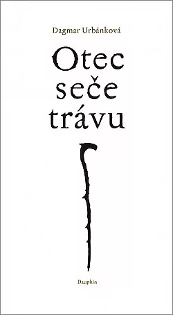 Otec seče trávu