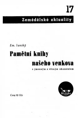 Pamětní knihy našeho venkova s jmenným a věcným ukazatelem