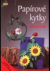 Papírové kytky s dřevěnými korálky