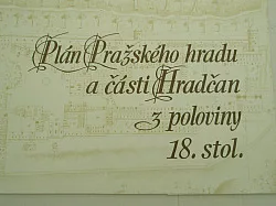 Plán Pražského hradu a části Hradčan z poloviny 18. století