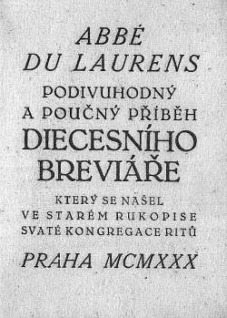 Podivuhodný a poučný příběh diecésního breviáře, který se našel ve starém rukopise svaté kongregace ritů