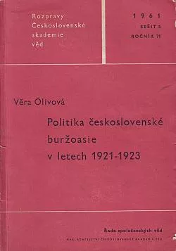 Politika československé buržoasie v letech 1921-1923