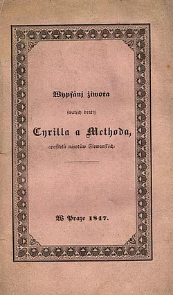 Popsání života svatých bratří Cyrila a Metoděje