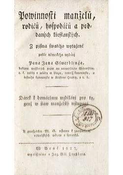 Powinnosti manželů, rodičů, hospodářů a poddaných křesťanských
