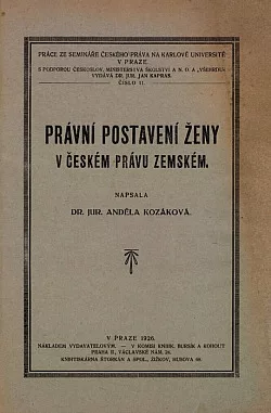 Právní postavení ženy v českém právu zemském