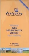 Přehledná mapa tisícimetrových vrcholů ČR