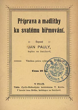 Příprava a modlitby ku svatému biřmování