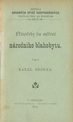 Příspěvky k měření národního blahobytu