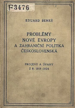 Problémy nové Evropy a zahraniční politika československá