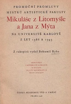 Promoční promluvy Mikuláše z Litomyšle