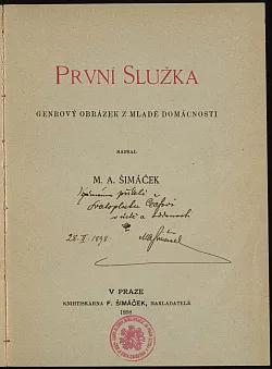 První služka, genrový obrázek z mladé domácnosti