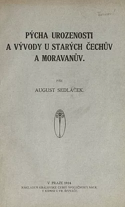 Pýcha urozenosti a vývody u starých Čechův a Moravanův