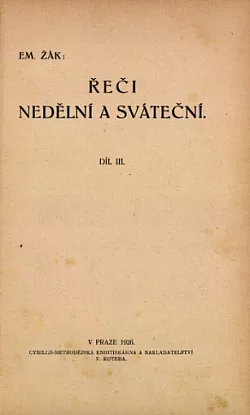Řeči nedělní a sváteční Díl 3.