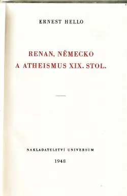 Renan, Německo a atheismus XIX. stol.