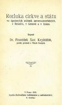 Rozluka církve a státu ve Spojených státech severoamerických, v Brasilii, v Genevě a v Irsku