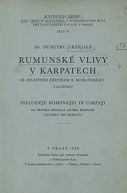 Rumunské vlivy v Karpatech se zvláštním zřetelem k Moravskému Valašsku