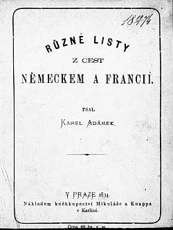 Různé listy z cest Německem a Francií