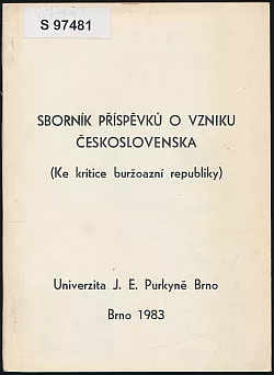 Sborník příspěvků o vzniku Československa