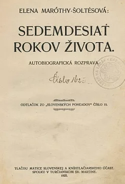 Sedemdesiat rokov života