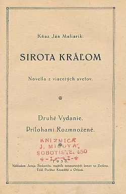 Sirota kráľom: novella z viacerých svetov