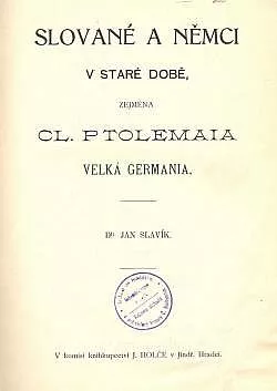 Slované a Němci v staré době, zejména Cl Ptolemaia velká Germania