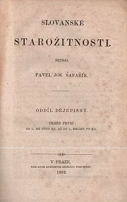 Slovanské starožitnosti: Oddíl dějepisný - Okres první
