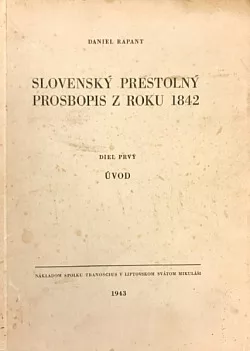 Slovenský prestolný prosbopis z roku 1842 1 : úvod