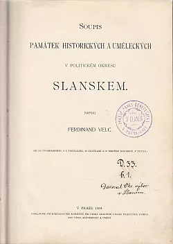 Soupis památek historických a uměleckých v politickém okresu slanském