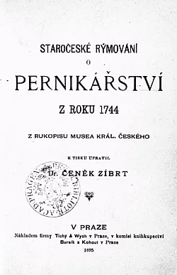 Staročeské rýmování o pernikářství z roku 1744