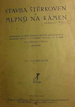 Stavba štěrkoven a mlýnů na kámen
