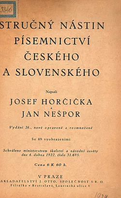 Stručný nástin písemnictví českého a slovenského