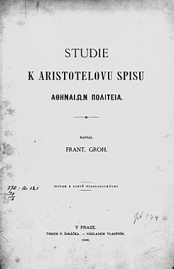 Studie k Aristotelovu spisu Athenaion politeia