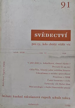 Svědectví 91 pro ty, kdo chtějí vědět víc