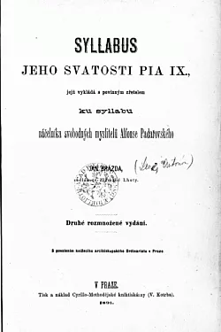 Syllabus jeho svátosti Pia IX.