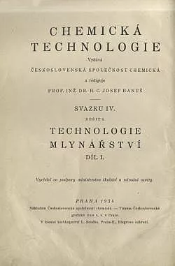 Technologie mlynářství. Díl I